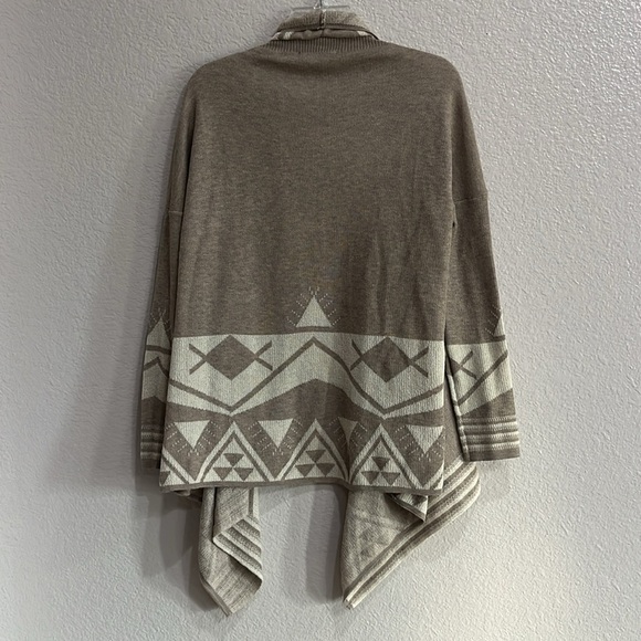 Bajee Collection By Becool Cardigan S/M Womens Tan Cream Long Sleeve Boho - Picture 8 of 11